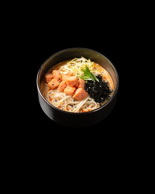 Кокосовый мисо суп с лососем