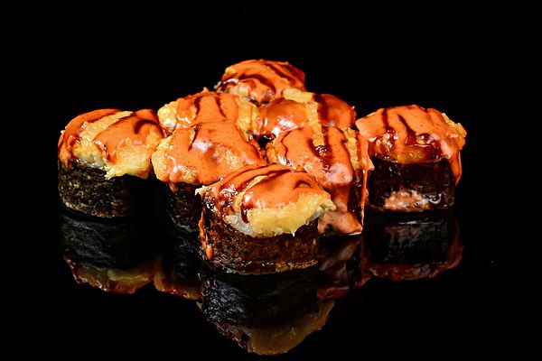 Запеченный с мидиями