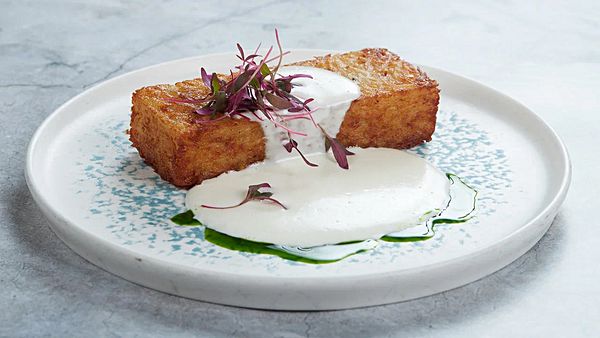 Ленивый гратен с сырно-сливочным соусом