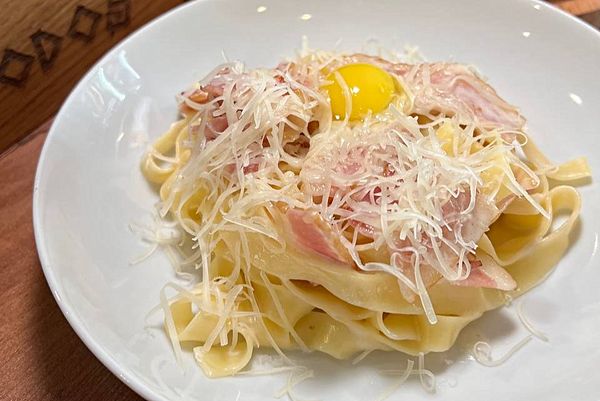 Фетучини карбонара