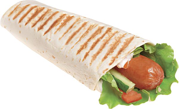 Хот-дог в лаваше двойной