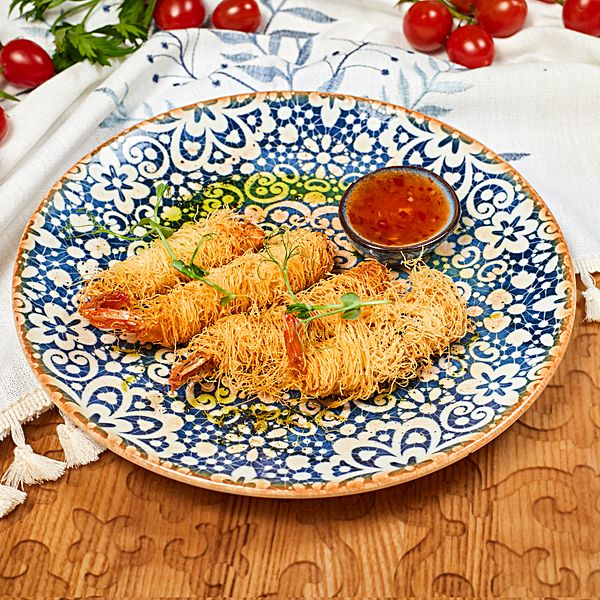 Тигровые креветки катаифи