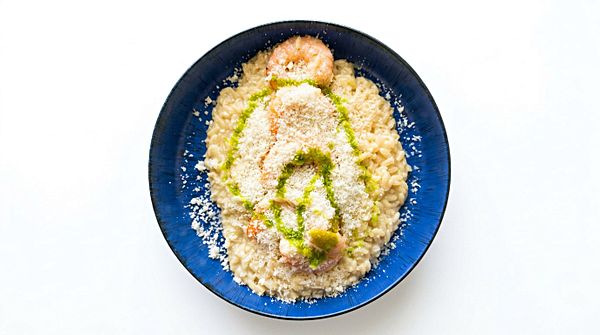 Паста орзо с креветками