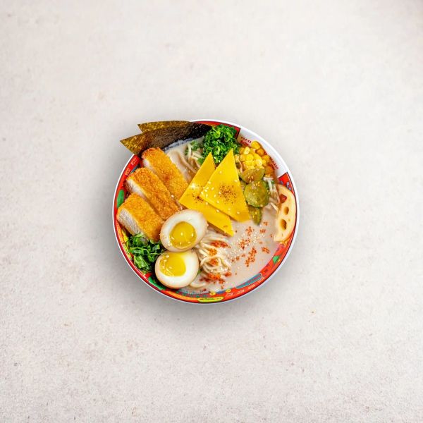 Сырный рамен с курицей тонкацу