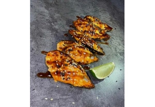 Запеченые мидии острые