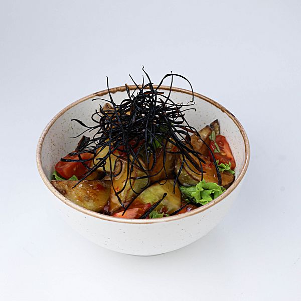 С жареными баклажанами