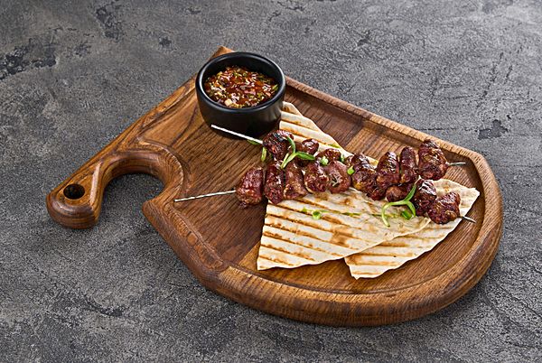 Куриные сердечки на гриле