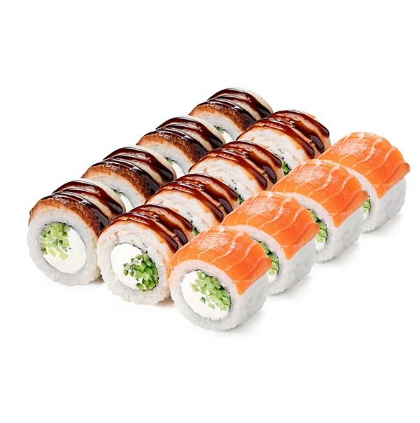 Лосось креветка угорь