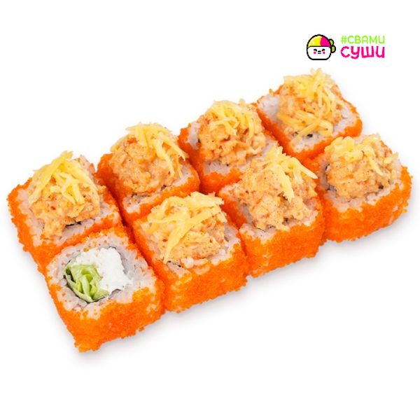 Ролл с Крабом и Креветкой Спайси