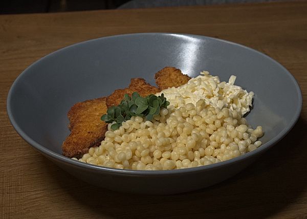 Пти-тим с индейкой в сухарях