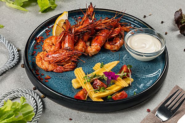 Лангустины на мангале