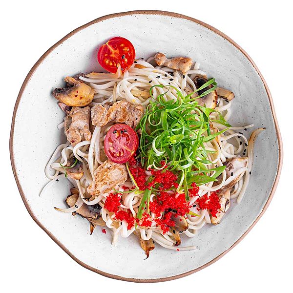 Сливочный Удон с курицей