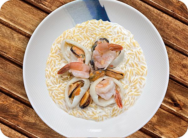 Орзо с морепродуктами