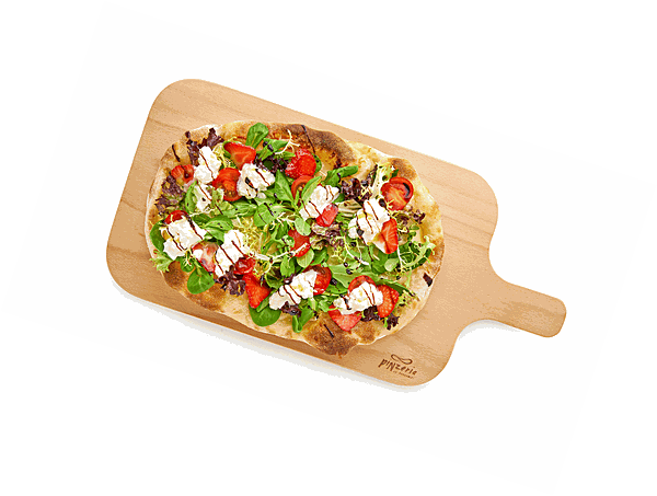 Буррата с клубникой и черри