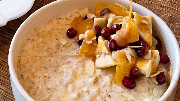 Овсяная каша с карамелью