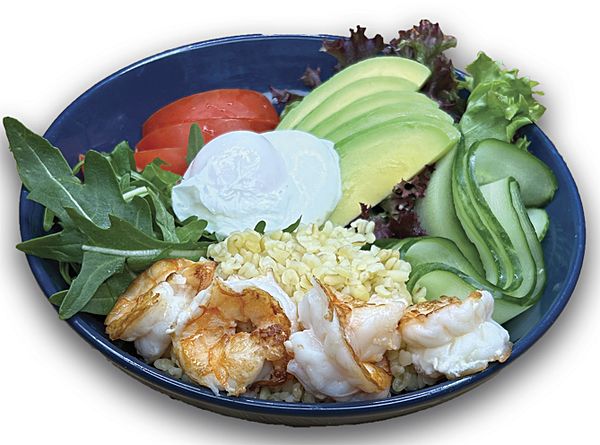 Боул с тигровыми креветками