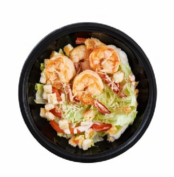 Салат Цезарь с креветками