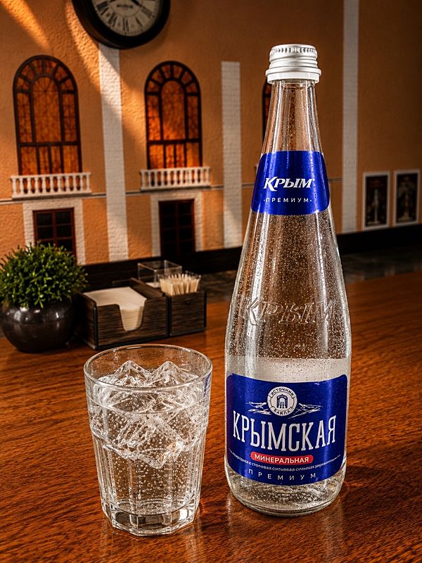 Вода крымская в стекле