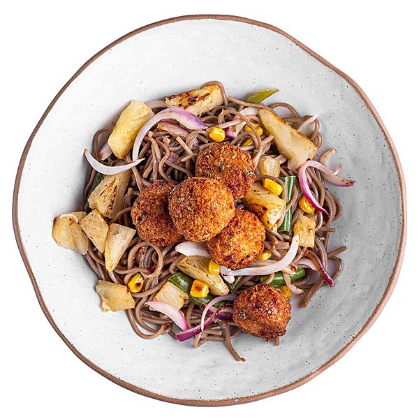 Фишболы с овощами в кисло-сладком соусе