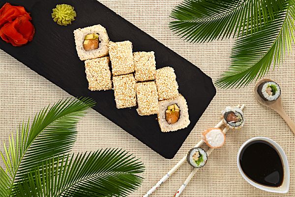 Салмон с кунжутом