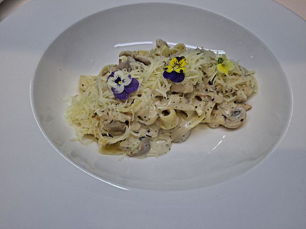 Тальятелле с курицей и грибами