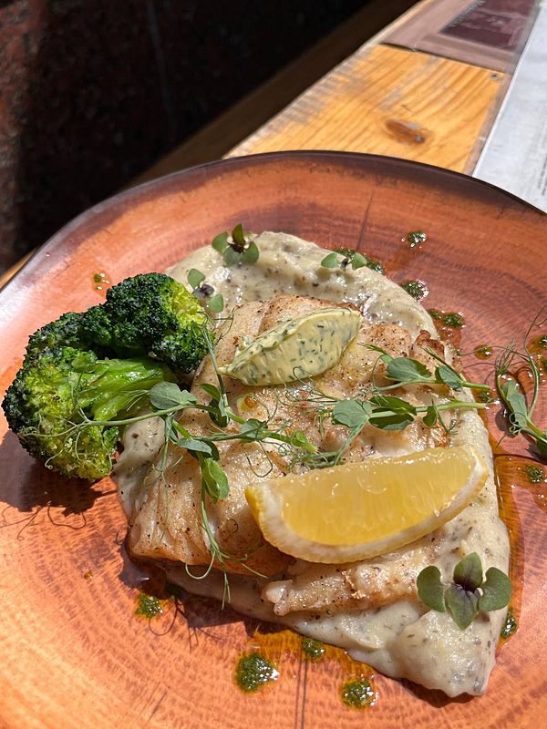 Судак с трюфельным пюре