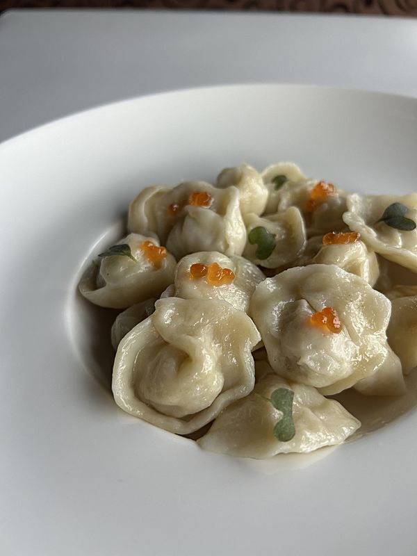 Пельмени с филе бычка ручной лепки