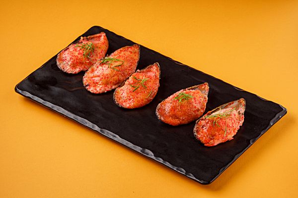 Мидии новозеландские под сливочной шапкой