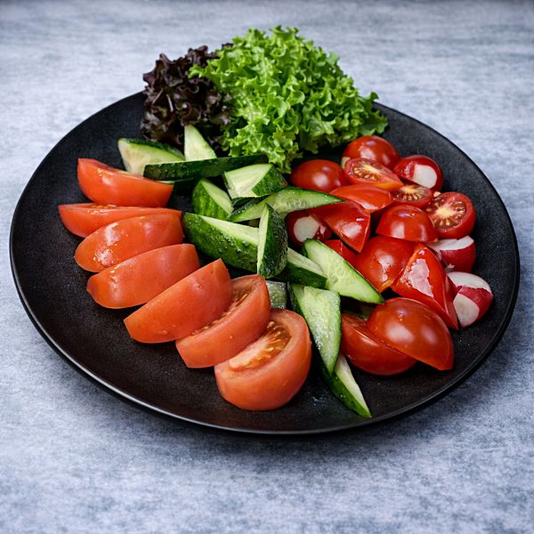 Плато свежих овощей