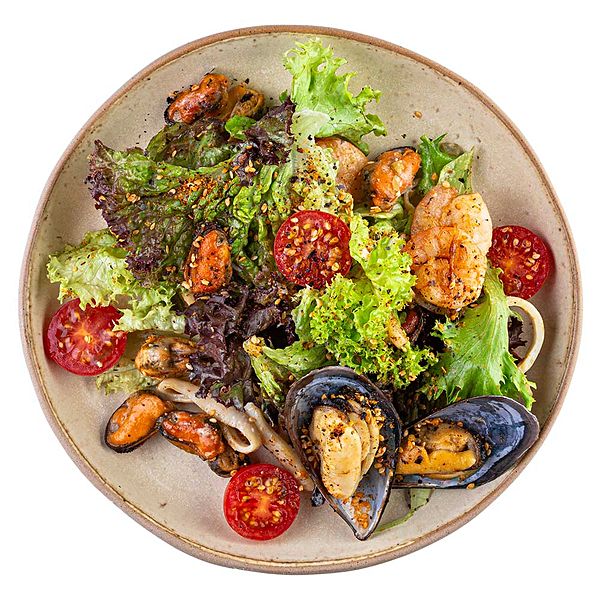 Салат Теплый с морепродуктами