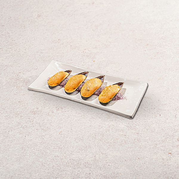 Мидии запечённые под сырным соусом