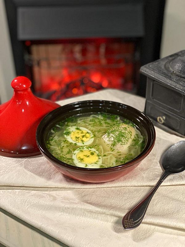 Егьуртлы тавукъ шорбасы