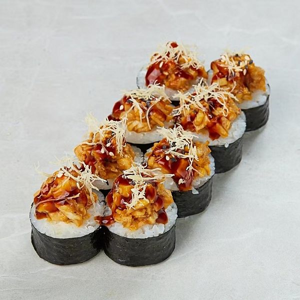 Запеченный ролл с грибами