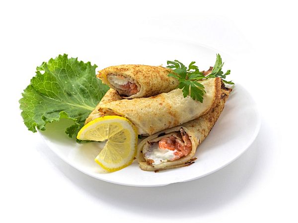 Блины с семгой