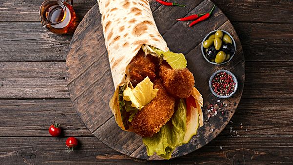 Ролл с креветками