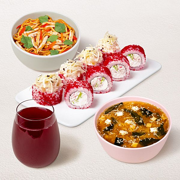 Бизнес-ланч Пикантный L с морсом из черной смородины