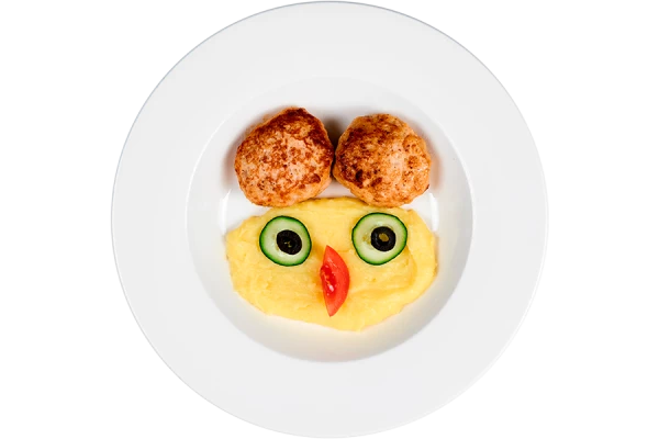 Котлета из индейки с картофельным пюре