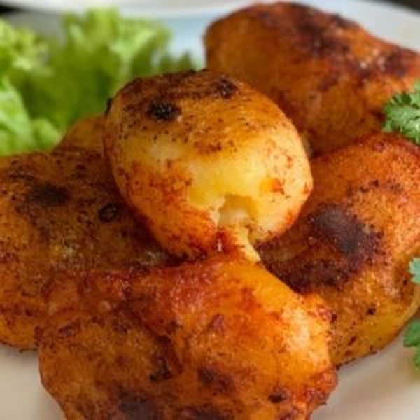 Картофель запеченый с салом