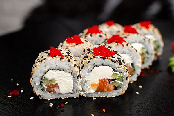 Сезам с лососем