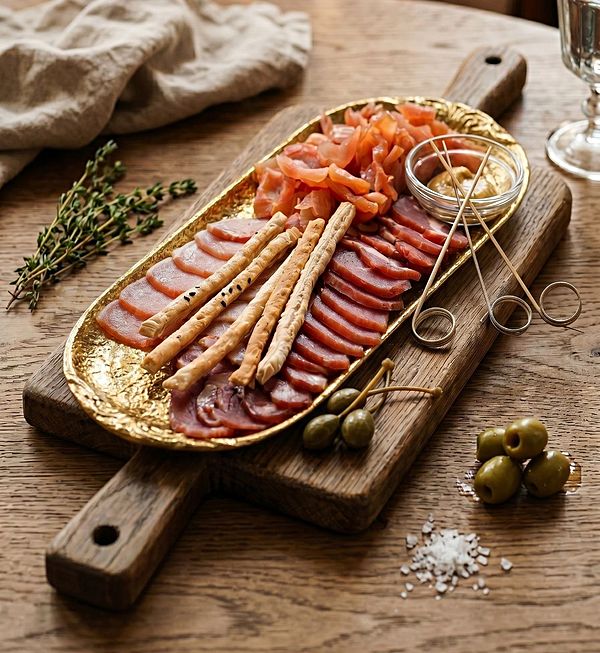 Тарелка мясных деликатесов