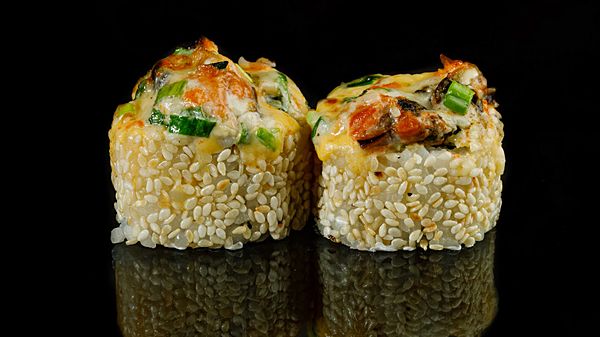 Запеченый с мидиями