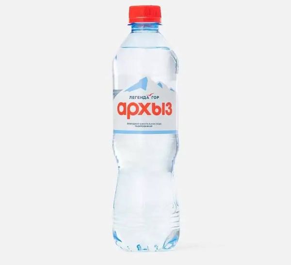 Вода Легенда гор Архыз 0.5 литра газ.