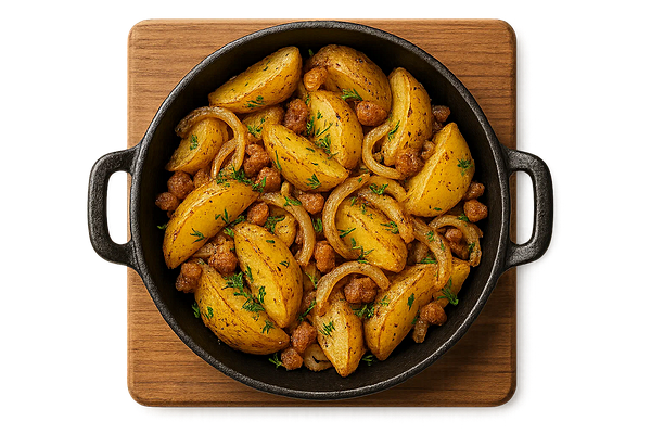 Картошка со шкварками