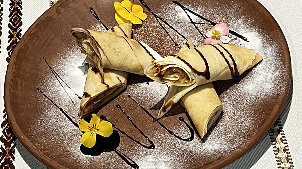 Блины с яблоком