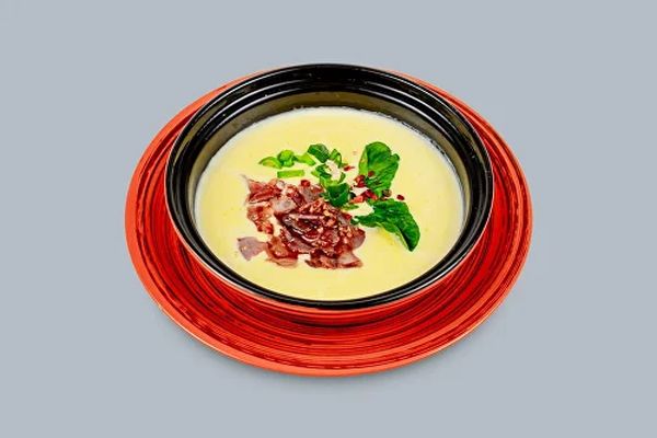Картофельный крем-суп с беконом