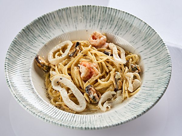 Спагетти с морепродуктами