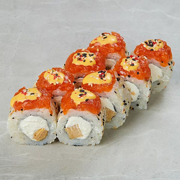 Сырная аляска с лососем