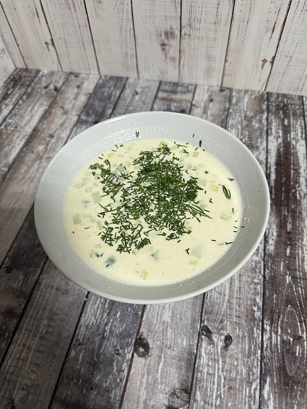 Окрошка с телятиной