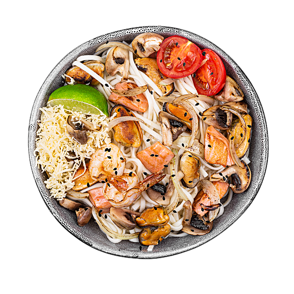 Сливочный Удон с Морепродуктами