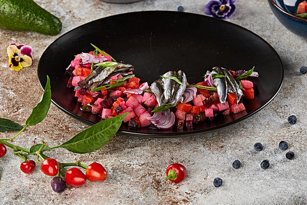 Винегрет с хамсой